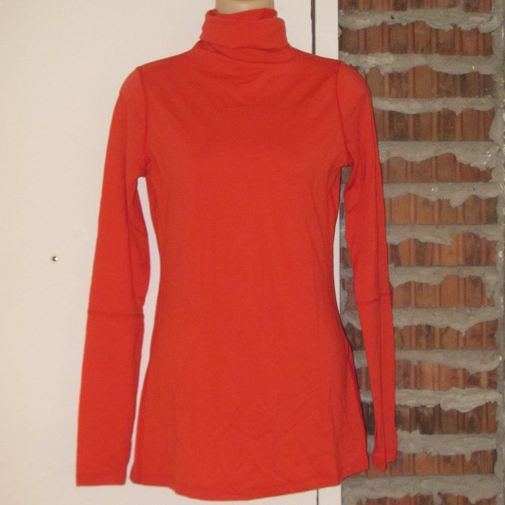 lululemon athletica Vibrant Orange Cowl Neck Sweater